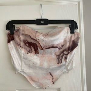 “Angel touch” pink satin corset